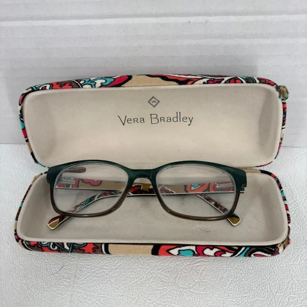 Vera‎ Bradley Eyeglasses Frames Lenses and Glasses Case For Parts